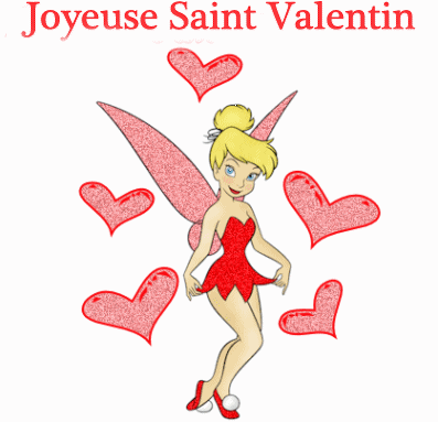 Gif animé joyeuse Saint Valentin fée Clochette